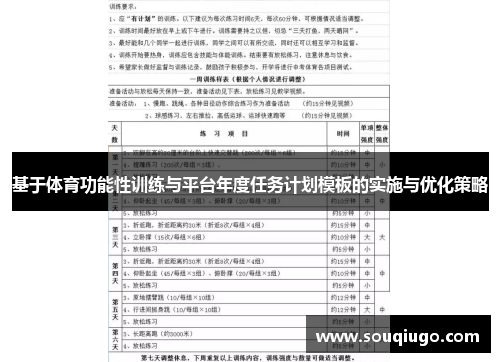 基于体育功能性训练与平台年度任务计划模板的实施与优化策略